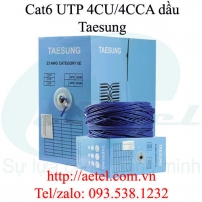 Cáp mạng Cat 6e UTP 4CU+4CCA có dầu, xanh (305m) - Taesung